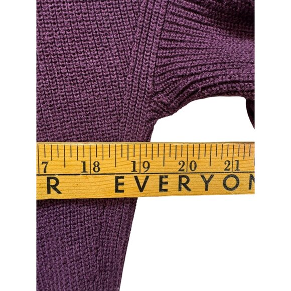 Athleta Womens Asymmetrical Hem Sweater Purple XS Pima Cotton Tencel Silk Blend - Picture 5 of 10